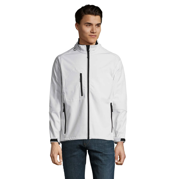 RELAX Meski softshell 340g S46600-WH - Bialy