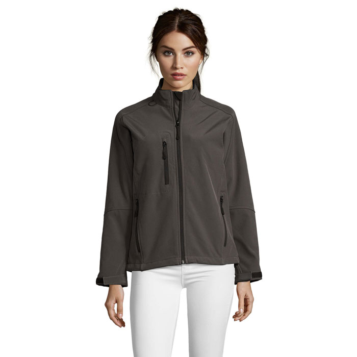 ROXY Damski softshell 340g S46800-CR - Szarosc Wegla Drzewnego