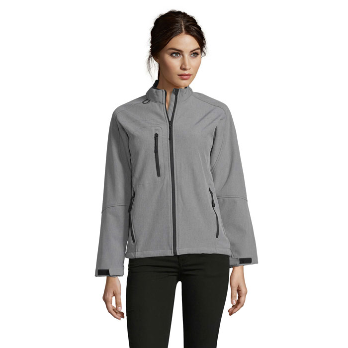 ROXY Damski softshell 340g S46800-GM - Szary Melanż