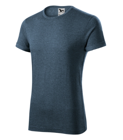 Koszulka meska M163 - ciemny denim melanz