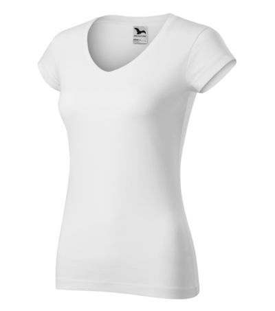 Koszulka damska M162 Malfini Fit V-neck - bialy