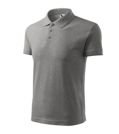 Polo meskie M203 - ciemnoszary melanz