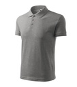 Polo męskie M203 - ciemnoszary melanż