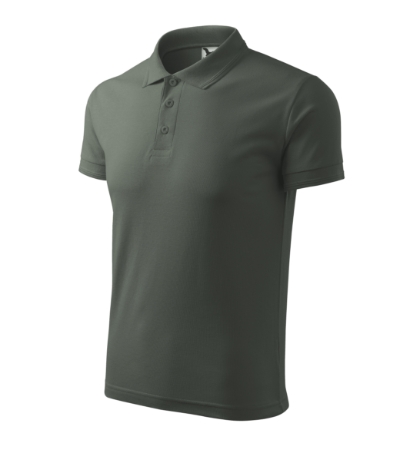 Koszulka polo meska M203 - ciemny khaki