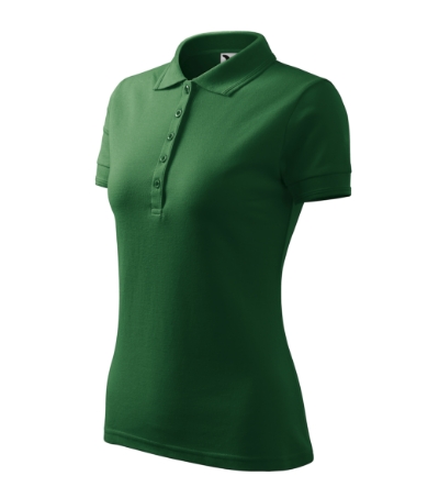Koszulka polo damska M210 - Zielona butelkowa