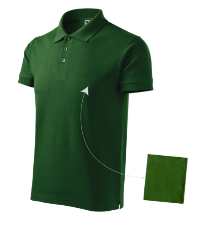 Koszulka polo meska M212 Malfini Cotton - zielen butelkowa