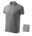 Polo meskie M212 - ciemnoszary melanz