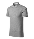 Koszulka polo męska M251 - ciemnoszary melanż