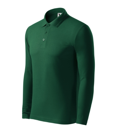 Koszulka polo meska Malfini M221 Pique Polo LS - dark green