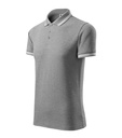 Koszulka polo meska M219 - ciemnoszary melanz