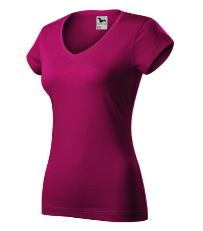 Koszulka damska Malfini Fit V-neck M162 - fuchsia red
