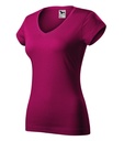Koszulka damska Malfini Fit V-neck M162 - fuchsia red