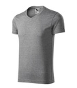 Koszulka meska Malfini Slim Fit V-neck M146 - ciemnoszary melanz