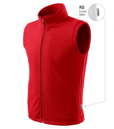 Kamizelka polarowa unisex M518 - czerwony 07
