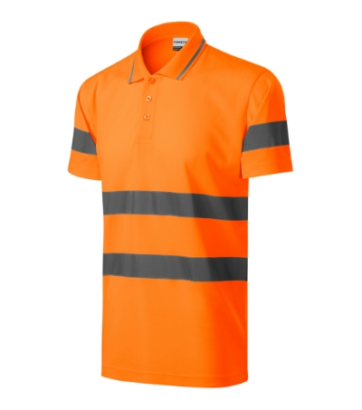 Koszulka polo unisex M2V9 - fluo pomarańczowy