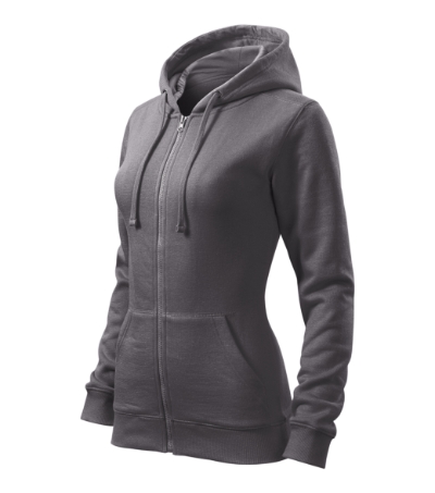 Bluza damska Malfini M411 Trendy Zipper - stalowy