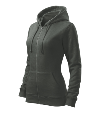Bluza damska Malfini M411 Trendy Zipper - ciemny khaki