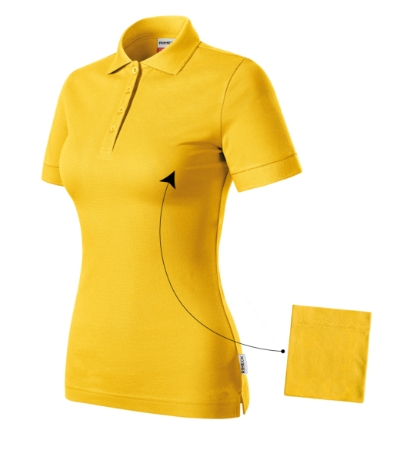 Koszulka polo damska MR21 - zolty 04 (brand label)