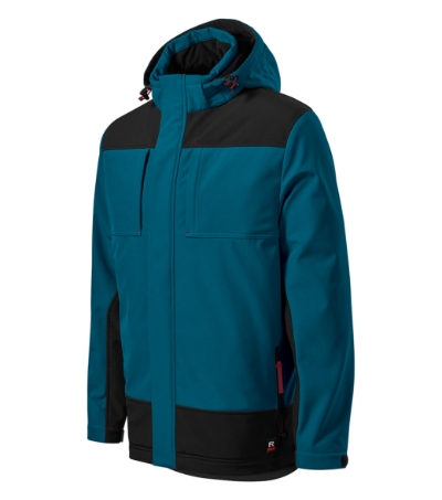 Zimowa kurtka softshellowa meska MW55 - petrol blue