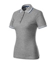 Koszulka polo damska M233 - ciemnoszary melanż