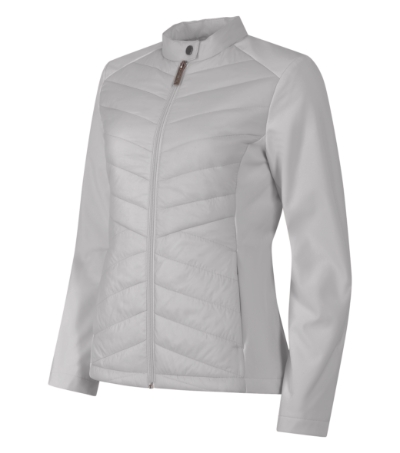 Kurtka hybrydowa damska M556 - silver gray