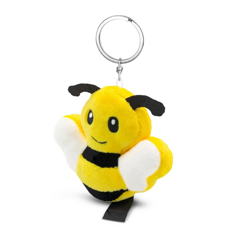 Pluszowa pszczola RPET, brelok | Miro HE851-08 - zolty