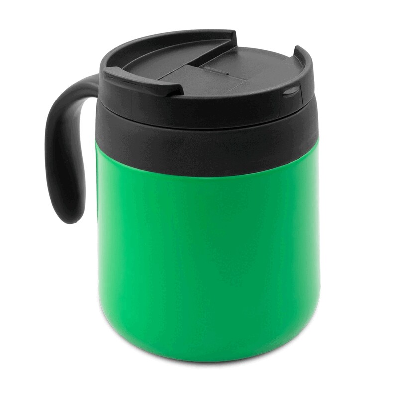 Kubek termiczny 400 ml z raczka | Wyatt V4838-06 - zielony
