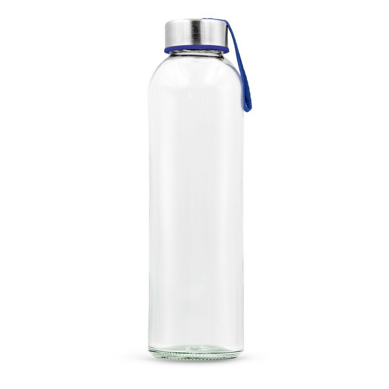 Szklana butelka 500 ml z kolorowa wstazka | Viivi VA062-04 - granatowy