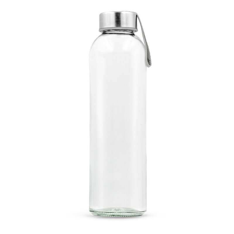 Szklana butelka 500 ml z kolorowa wstazka | Viivi VA062-19 - szary