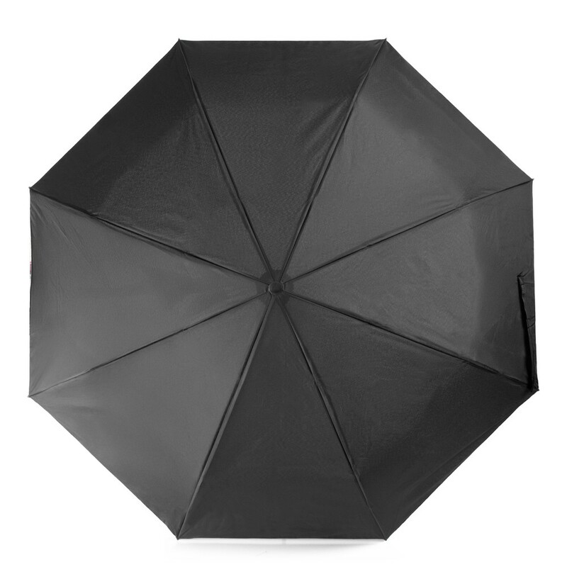 Wiatroodporny parasol manualny RPET, skladany | Uksan VA067-03 - czarny