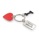 Brelok do kluczy "I love ..." z metalową plakietką | Lydus VA093-32 - srebrny