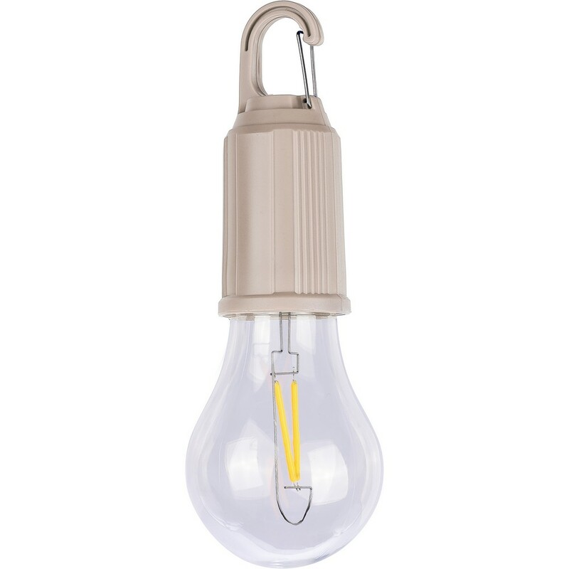 Wiszaca lampka "zarowka", karabinczyk VA439-20 - bezowy