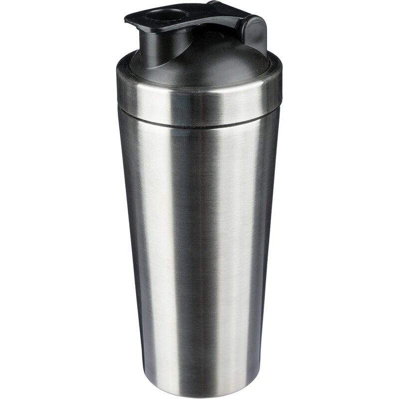 Butelka sportowa 750 ml, shaker VA581-32 - srebrny