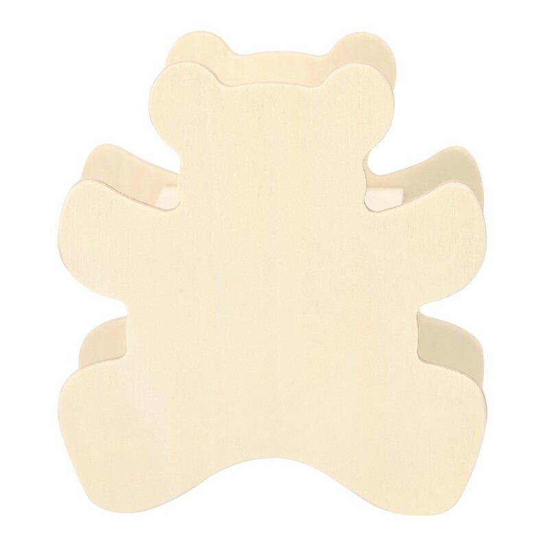 Drewniana skarbonka "zwierzątko" do kolorowania, kredki VA761-16 - drewno