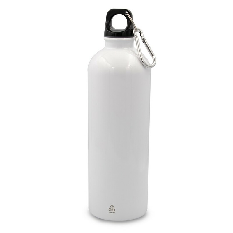 Butelka sportowa 750 ml z karabinczykiem | Laveriano VA918-02 - bialy