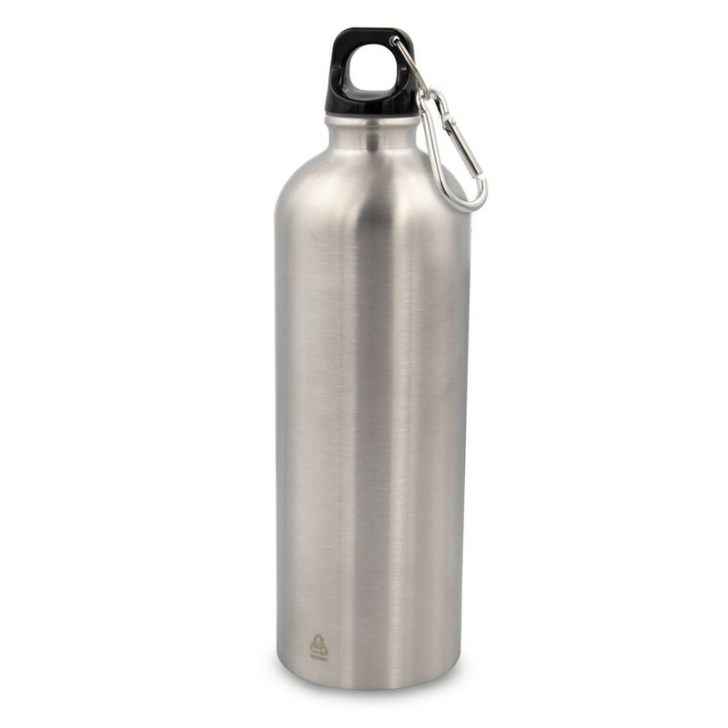 Butelka sportowa 750 ml z karabinczykiem | Laveriano VA918-32 - srebrny