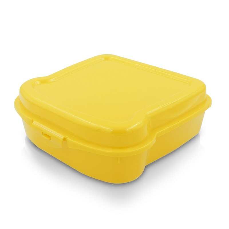 Pudełko śniadaniowe "kanapka" 450 ml | Saffo VA919-08 - żółty
