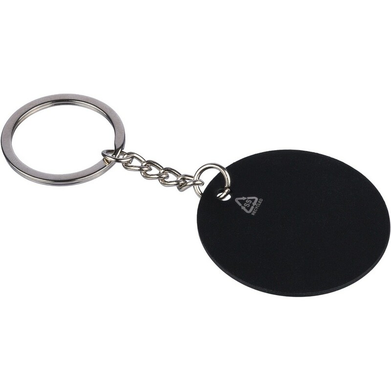Okragly brelok do kluczy VB131-03 - czarny
