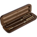 Zestaw piśmienniczy, długopis i pióro kulkowe VB206-16 - brązowy