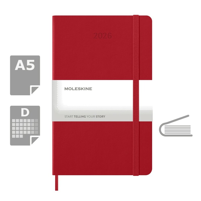 Kalendarz MOLESKINE VM394-05/2027 - czerwony