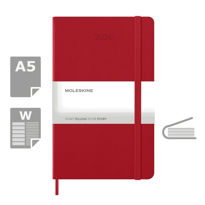 Kalendarz MOLESKINE VM399-05/2027 - czerwony