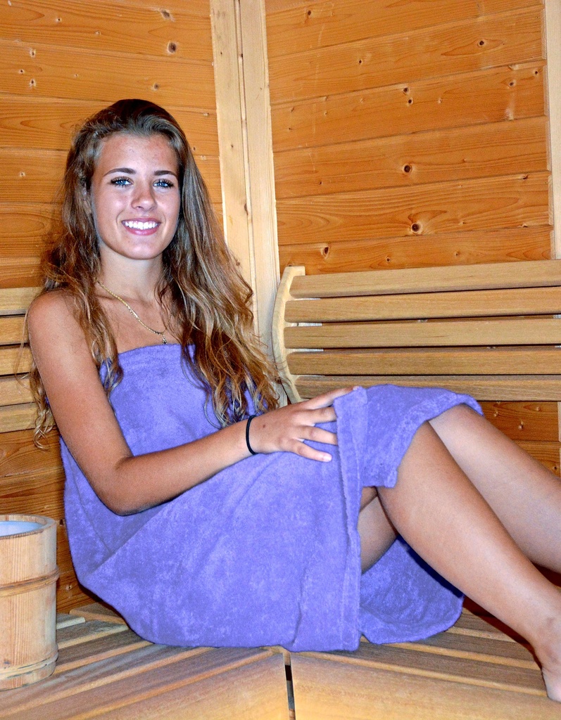 Kilt Saunowy Damski Bawełniany AR043 - Cappuccino