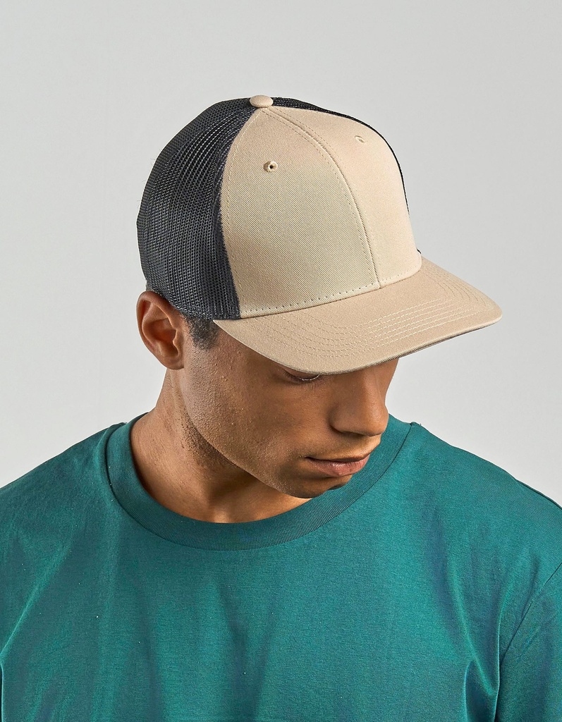 Czapka Trucker 5-Panel Poliester Recykling AT106 - Grey & Black