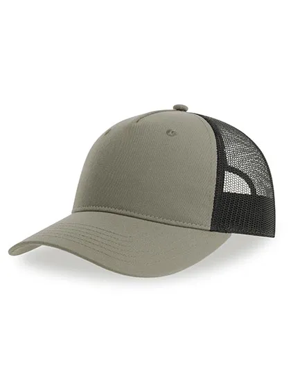 Czapka Trucker Recykling Poliester Oddychajaca AT107 - Grey & Black