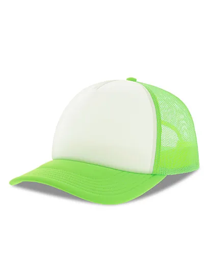 Czapka Z Daszkiem Siateczkowa Z Recyklingu AT537 - Green Fluo