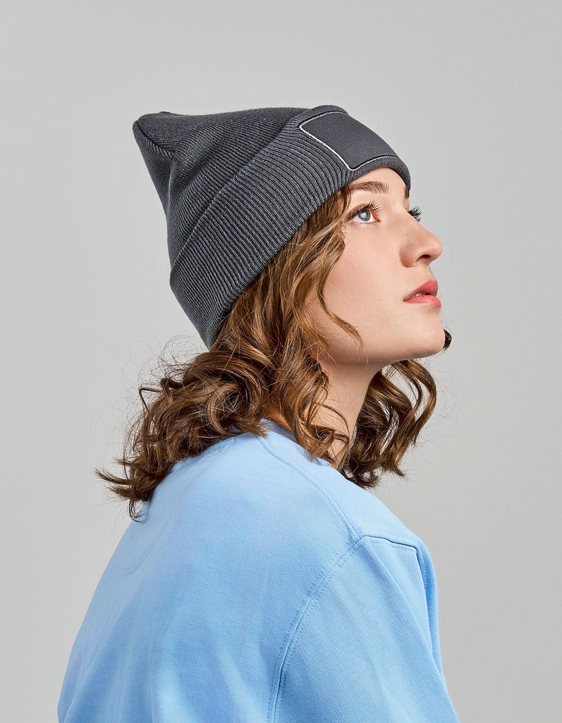 Czapka Beanie z Wywiniętym Mankietem Poliester z Recyklingu AT810 - Red