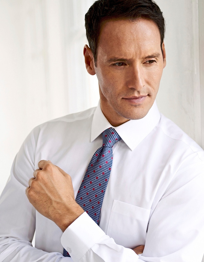 Koszula Męska Klasyczna Popelinowa BR690 - Black