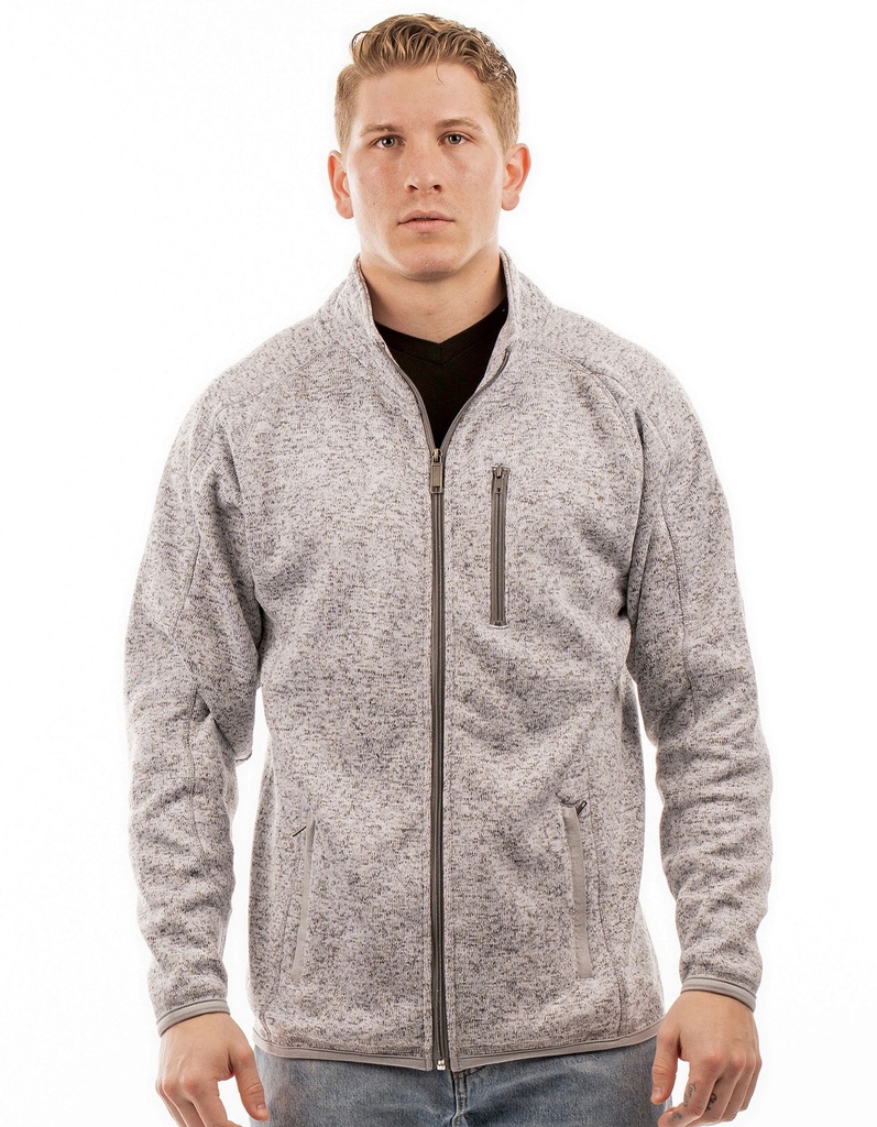 Bluza Meska Polarowa na Zamek BU3901 - Steel