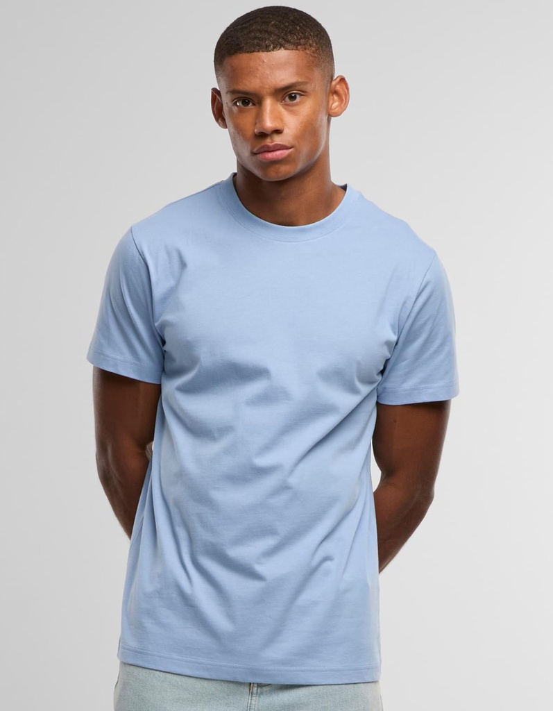 T-shirt Meski Slim Bawelniany BY004 - Intense Blue