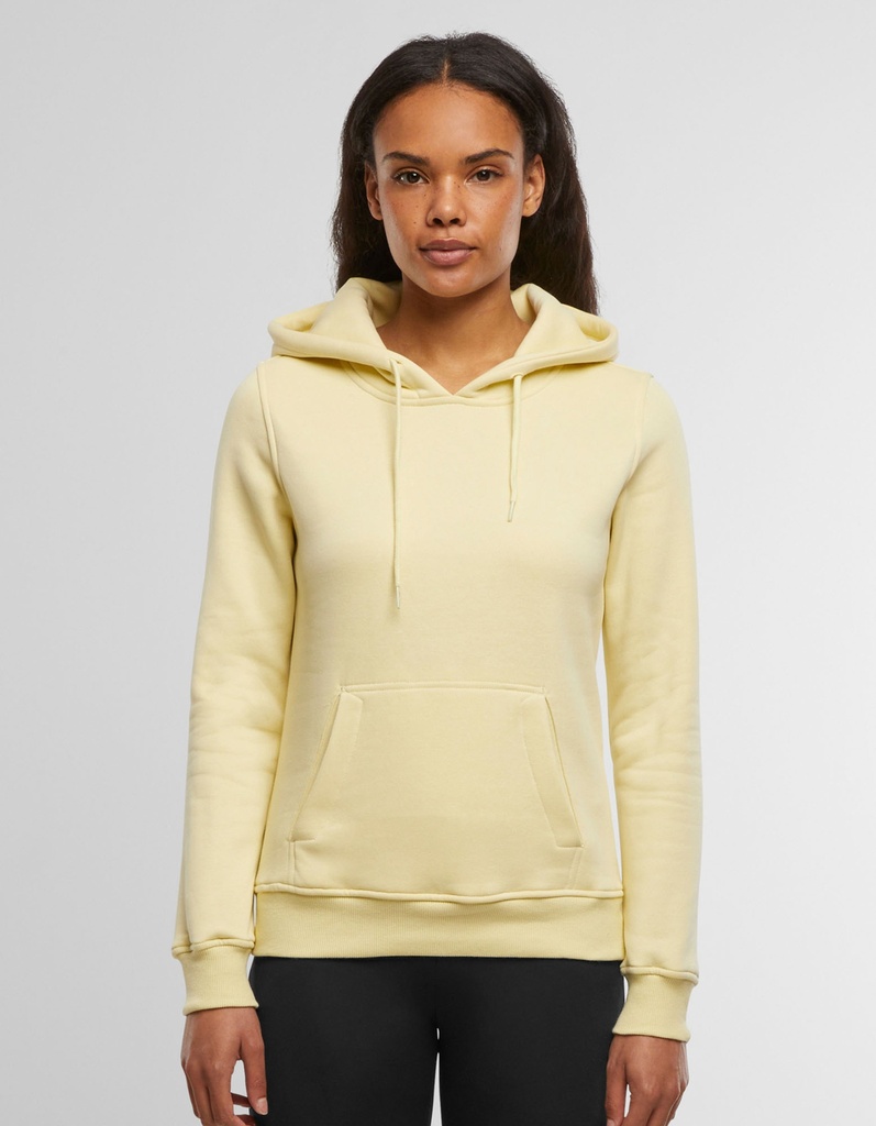Bluza Długa z Kapturem Szczotkowana BY026 - Soft Yellow